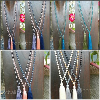 bali beads crystal necklaces tassels wholesale price 60 pieces free shipping